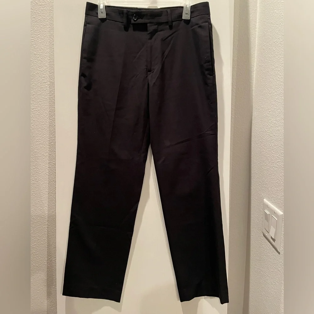 Van Heusen Studio Straight Leg Classic Fit Pants Trousers Black 30x29
